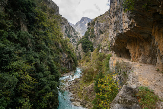 Ruta del Cares trail nature landscape in Picos de Europa
