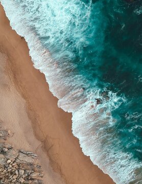 Blue beach and sandy beach of Cabo San Lucas