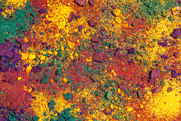 Multicolored dyes art