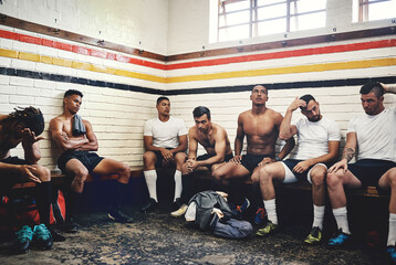 It's another rugby day in the changing room