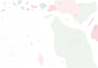 Terrazzo modern abstract template. Pink and green