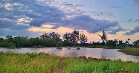 Sunset and nature of Mozambique