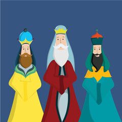 Reyes Magos animados simples 