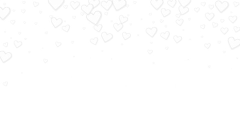 White heart love confettis. Valentine's day fallin