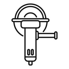 Circular grinder icon outline vector. Saw tool