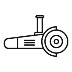 Polish grinding machine icon outline vector. Grinder tool