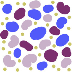 Abstract multicolored spots summer seamless pattern. Perfect for T-shirt, scrapbooking, textile and print. Hand drawn vector illustration for decor and design.
