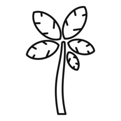 Beach palm icon outline vector. Coconut tree