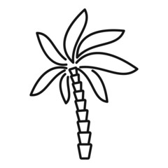 Island palm tree icon outline vector. Coconut palm