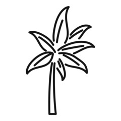 Branch palm tree icon outline vector. Summer leaf