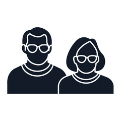 Set of Human Group Icon. people family pack symbol template for graphic and web design collection logo vector illustration