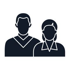 Set of Human Group Icon. people family pack symbol template for graphic and web design collection logo vector illustration