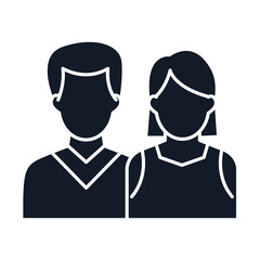 Set of Human Group Icon. people family pack symbol template for graphic and web design collection logo vector illustration