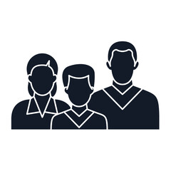 Set of Human Group Icon. people family pack symbol template for graphic and web design collection logo vector illustration