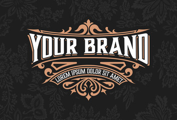 Western card with vintage style