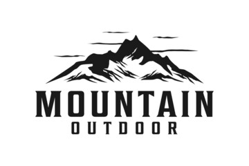 
Vintage Hipster Retro Mountain Adventure logo design