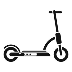 Ride electric scooter icon simple vector. Kick bike
