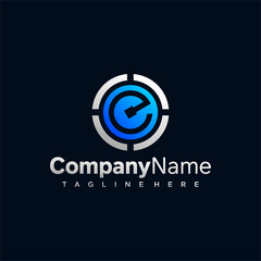 letter e music logo design