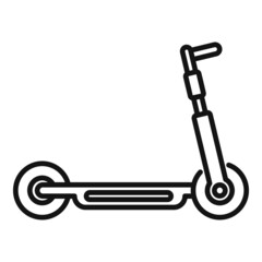 Eco electric scooter icon outline vector. Kick transport