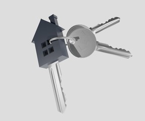 house keys isolated on white background