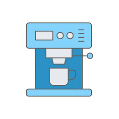 Coffee maker Icon in color icon, isolated on white background 