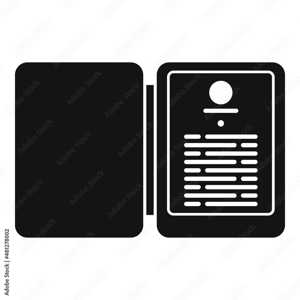 Poster online bookstore icon simple vector. ebook library