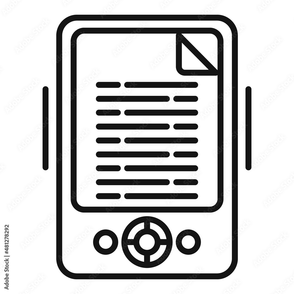 Aufkleber computer ebook icon outline vector. internet web