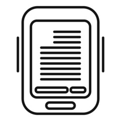 Ebook knowledge icon outline vector. Digital book