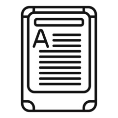 Online bookstore icon outline vector. Ebook library