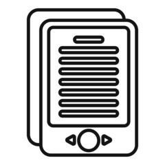 Literature ebook icon outline vector. Digital book