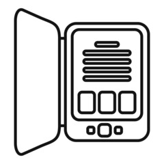 Learning ebook icon outline vector. Digital education