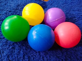 balls made of plastic with various colors
