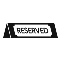 Restaurant reserved icon simple vector. Dinner dish