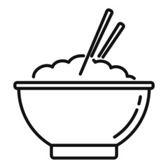 Ramen food icon outline vector. Bowl noodle