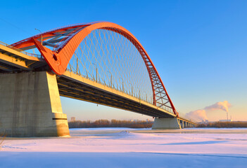 Obraz premium Bugrinsky Bridge on the Ob