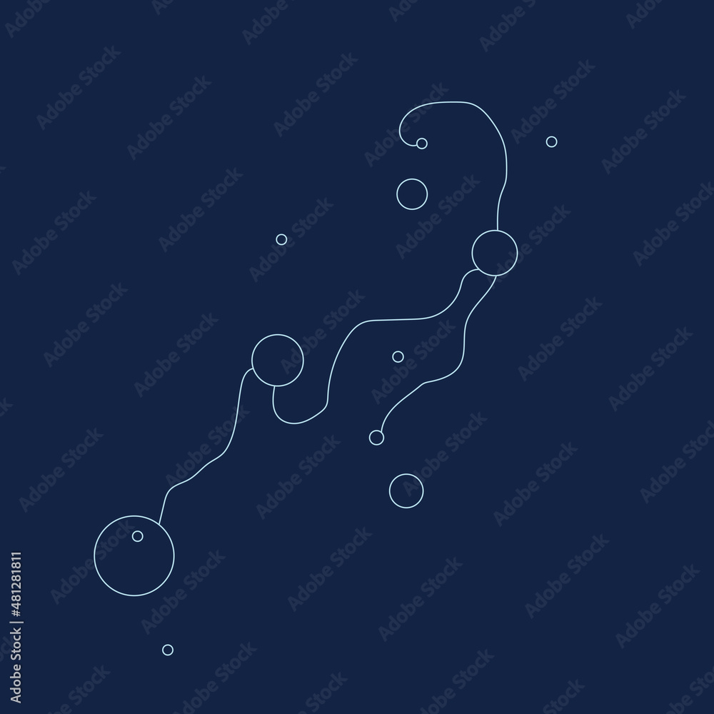 Poster Cover creative design abstract background. Digital dynamic elementary forms and lines. Vector geometric graphic illustration