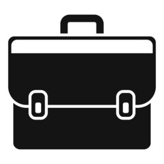 Bank briefcase icon simple vector. Finance service