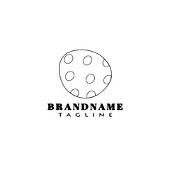 easter egg cartoon logo template icon design black simple vector illustration