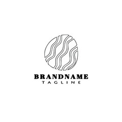 easter egg cartoon logo template icon design black simple vector illustration