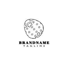 easter egg cartoon logo template icon design black simple vector illustration