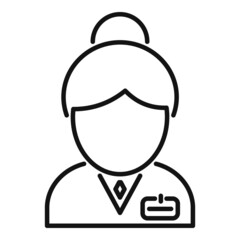 Bank worker icon outline vector. Finance people