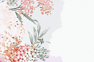 Abstract elegant rose peony flower bouquet illustration