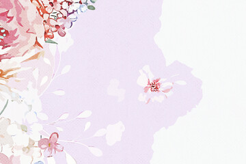 Abstract elegant rose peony flower bouquet illustration