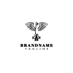 eagle logo cartoon icon design template black isolated vector