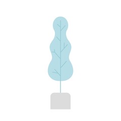 Fototapeta premium Illustration icon vector of green potted plants, decorative houseplants, trendy plants in pots, beautiful natural home decorations