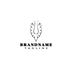 eagle logo cartoon icon design template black isolated vector