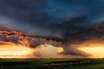 Obraz na płótnie Canvas Sunset storm clouds