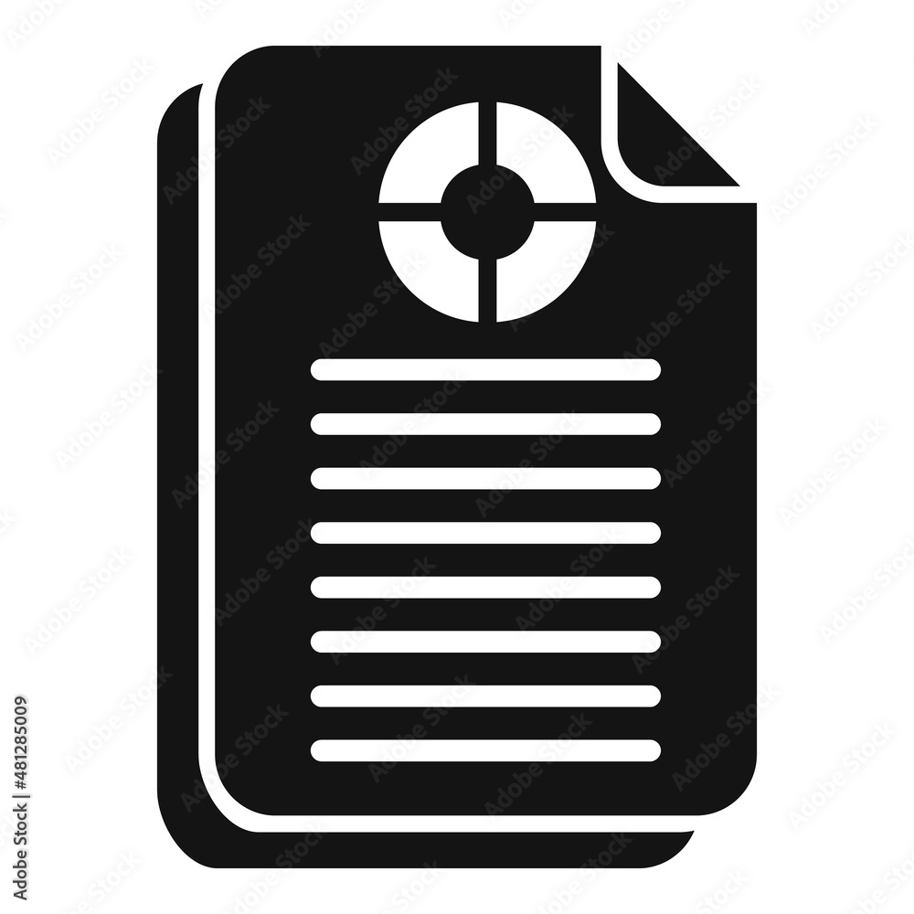 Poster chart file icon simple vector. business paper