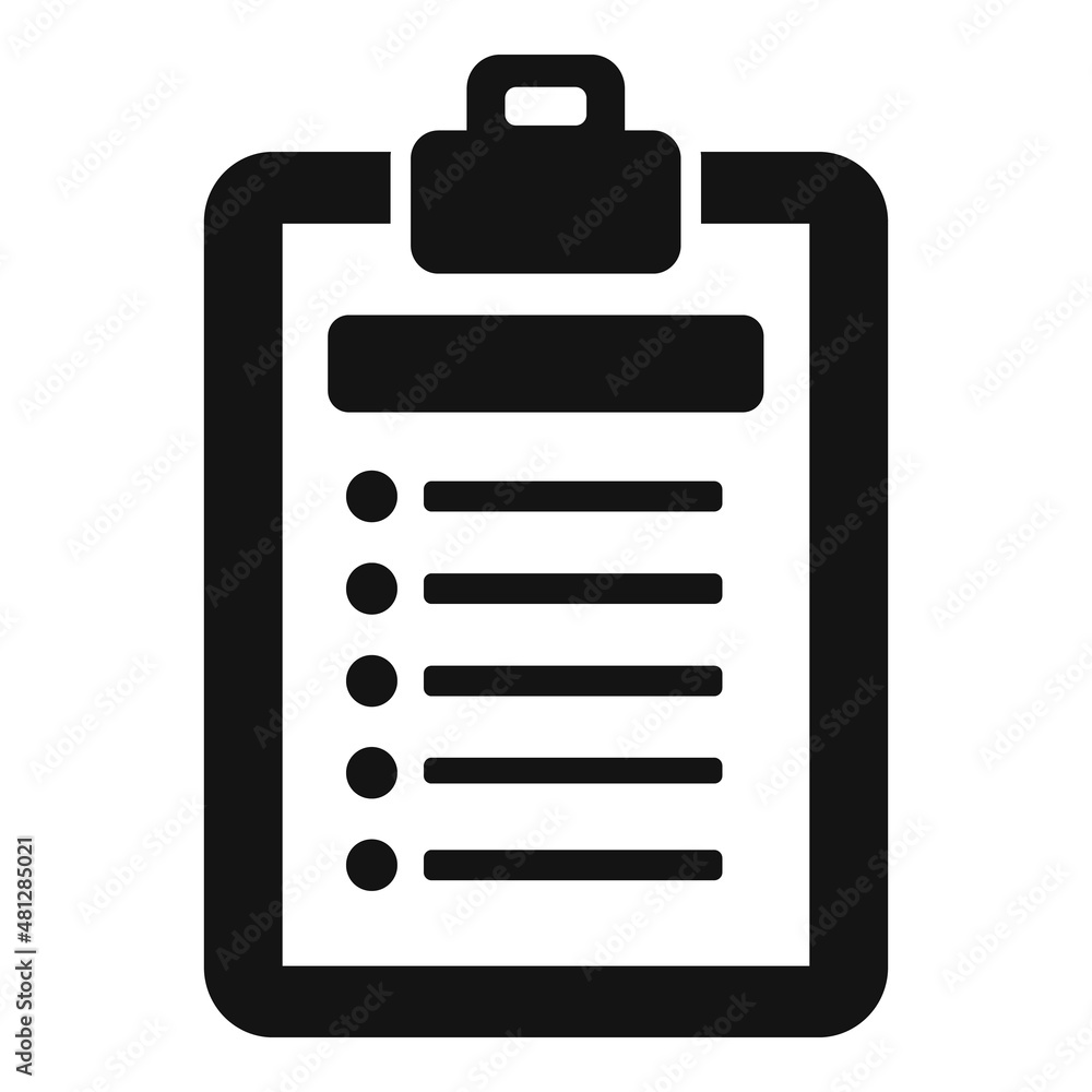 Poster report data icon simple vector. document paper