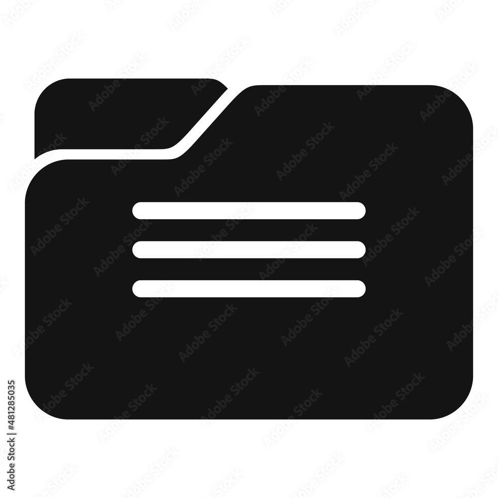 Poster report business folder icon simple vector. document data